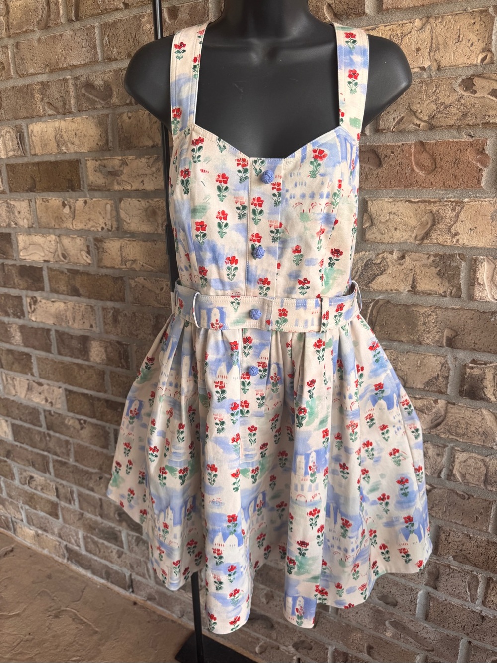 Hunter Bell Eileen Village Floral Belted Mini Dress Size 4 NWT $415 - Picture 4 of 16